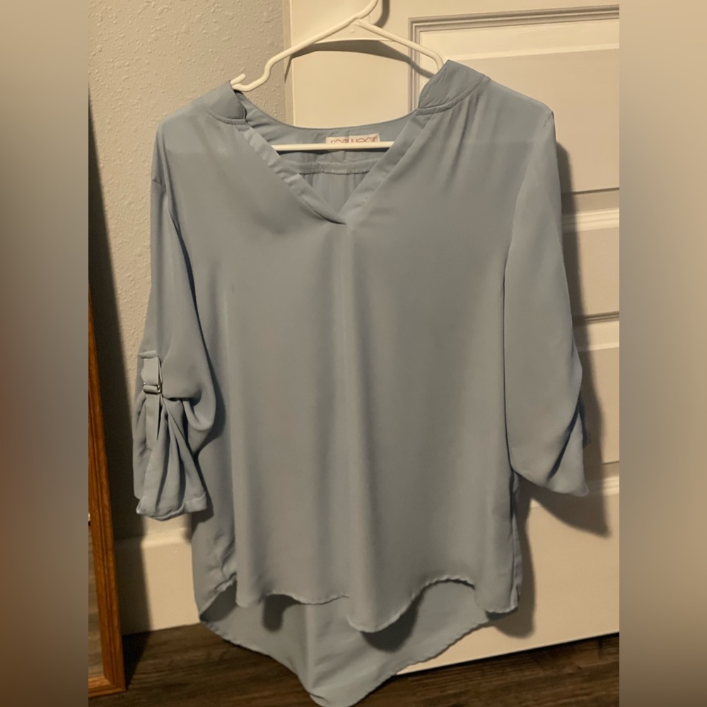 Light blue blouse